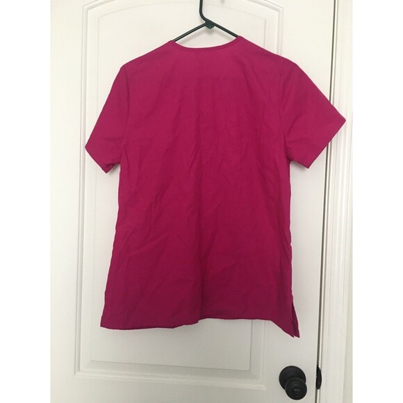 Simply Basic Women's Short Sleeve Scrub Uniform Top Nurse Medical Size XS Pink - Picture 7 of 10